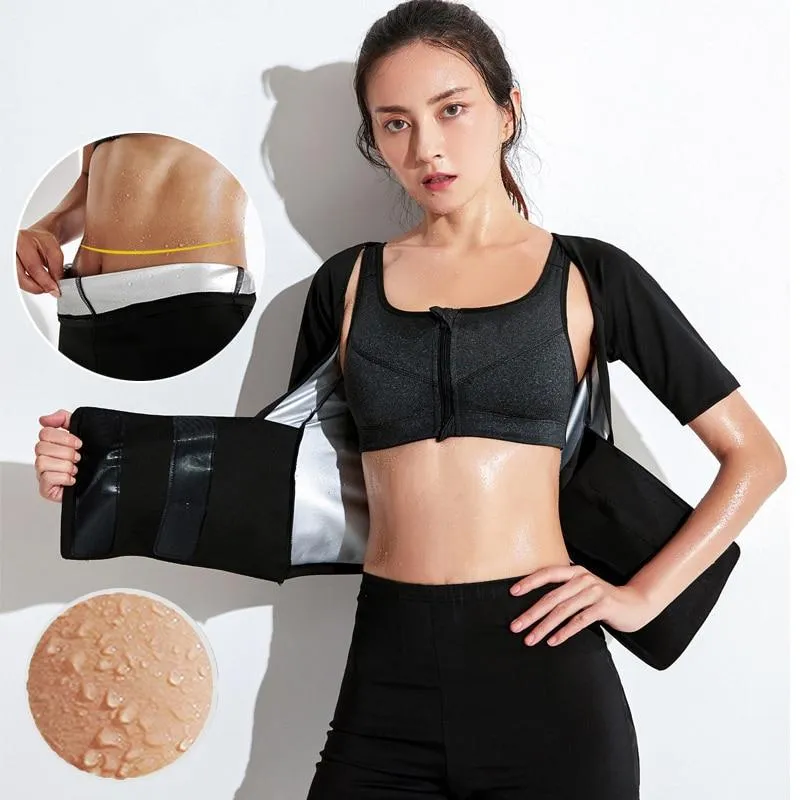 Yoga Set Sport Sweatshirt Workout Weight Loss Slim Sweating