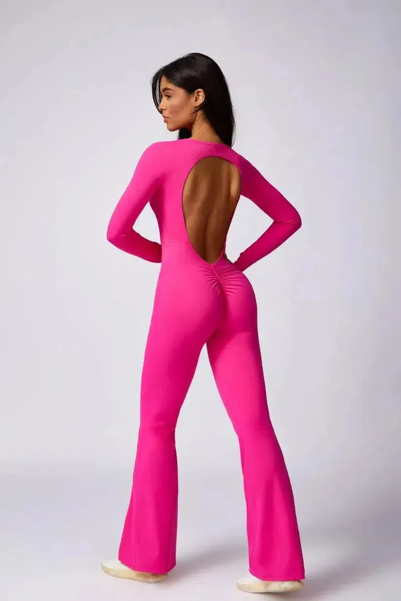 Zorina – Round neckline – Seamless gym jumpsuit