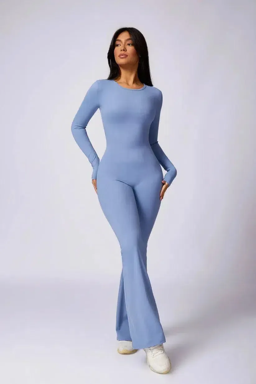Zorina – Round neckline – Seamless gym jumpsuit