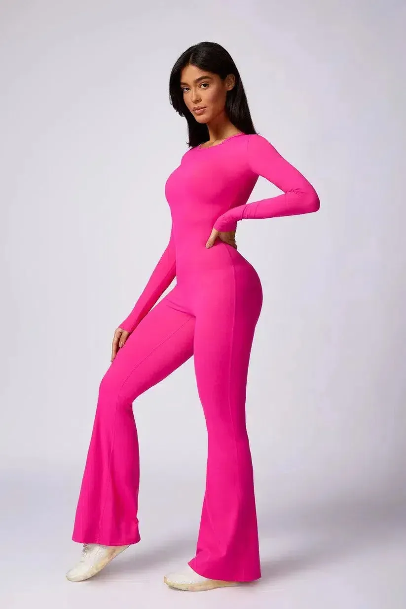 Zorina – Round neckline – Seamless gym jumpsuit
