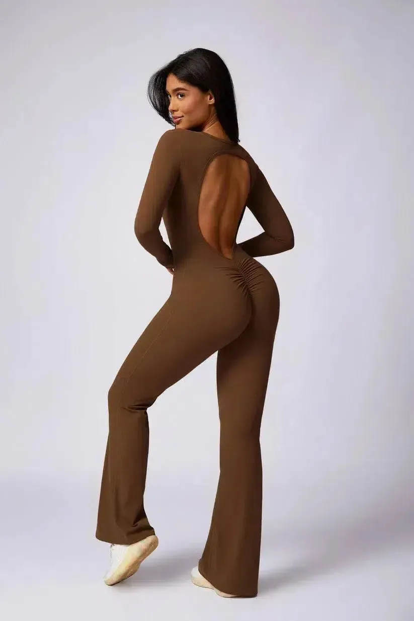 Zorina – Round neckline – Seamless gym jumpsuit