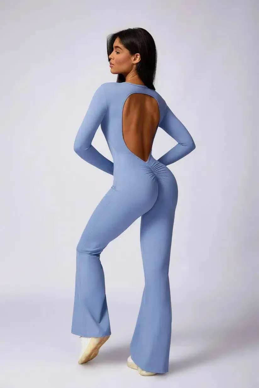 Zorina – Round neckline – Seamless gym jumpsuit
