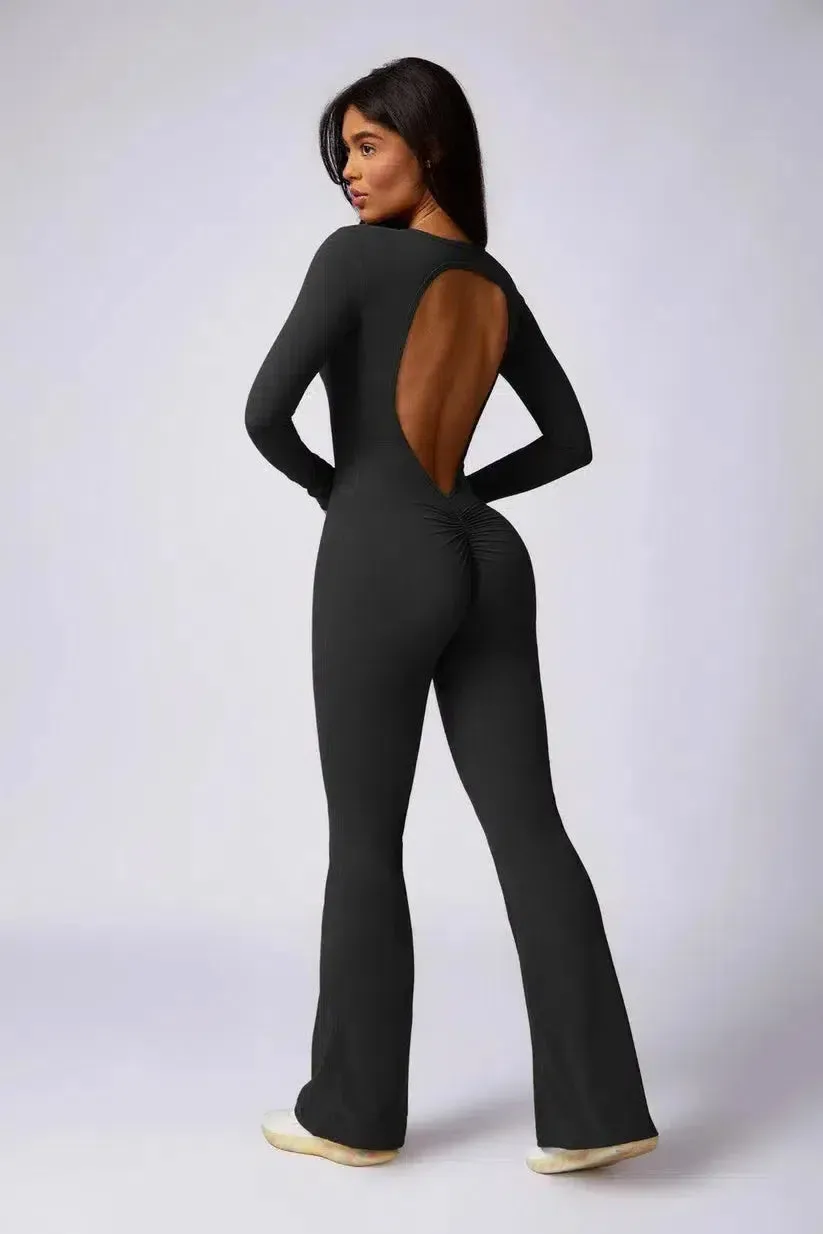 Zorina – Round neckline – Seamless gym jumpsuit